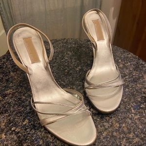 Michael Kors silver strappy heels size 9